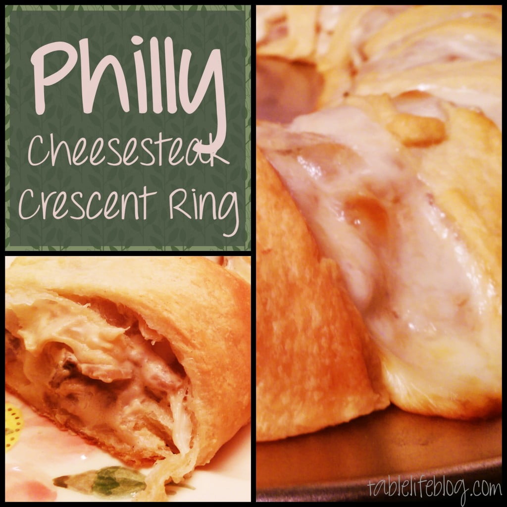 Philly Cheesesteak Crescent Ring