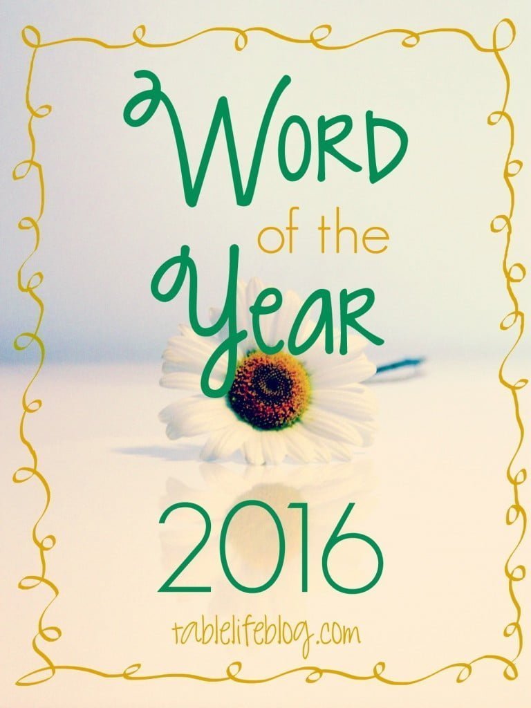 My 2016 Word of the Year