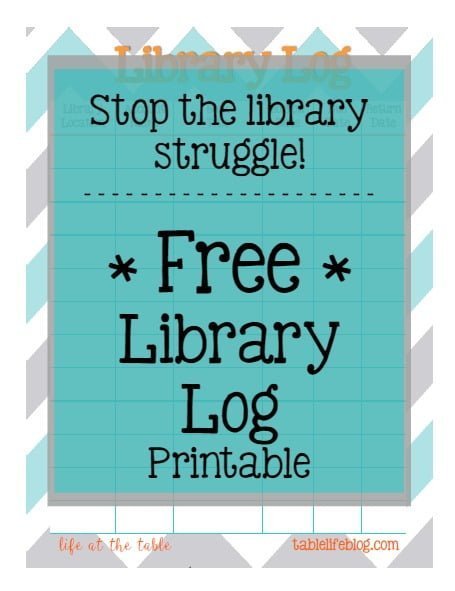 So Long, Library Late Fees - Putting an End to the Library Struggle with This Free Library Log Printable