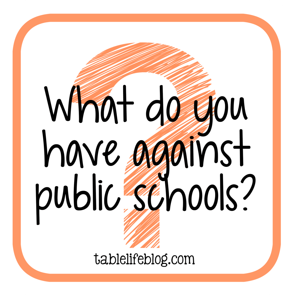 Homeschool Questions I'm Often Asked - What to you have against public schools?