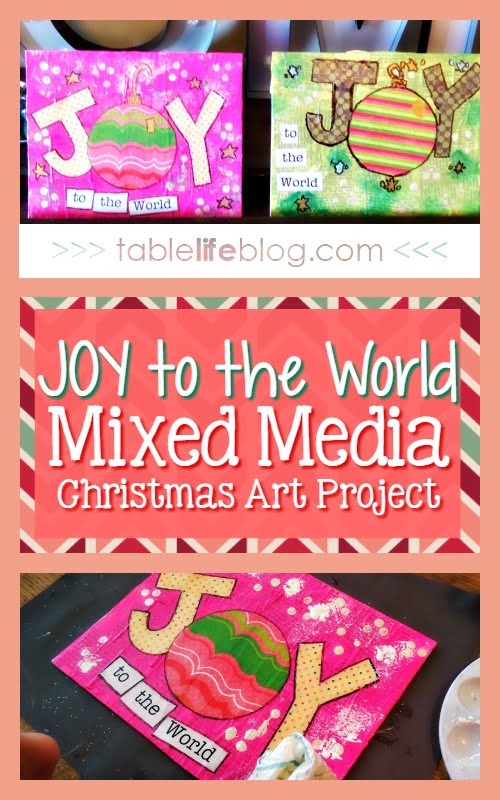 Joy to the World Mixed Media Art Project