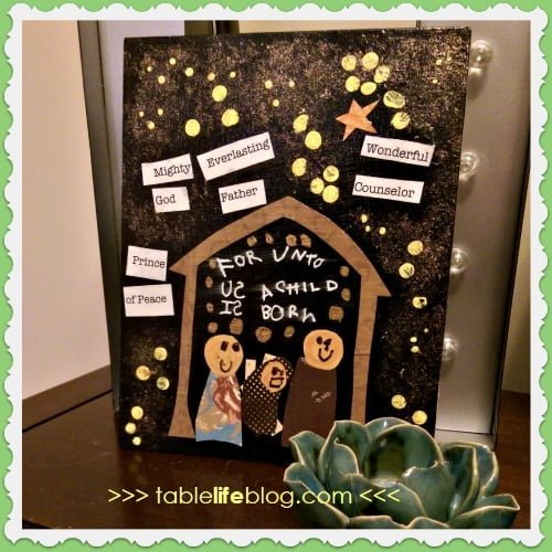 Add some art to your Christmas learning plans with this mixed media nativity art project inspired by Isaiah 9:6.