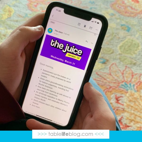 Need help teaching current events in your homeschool? No worries, The Juice can help you cover the news, promote media literacy, develop critical thinking skills in just a few minutes each day!
