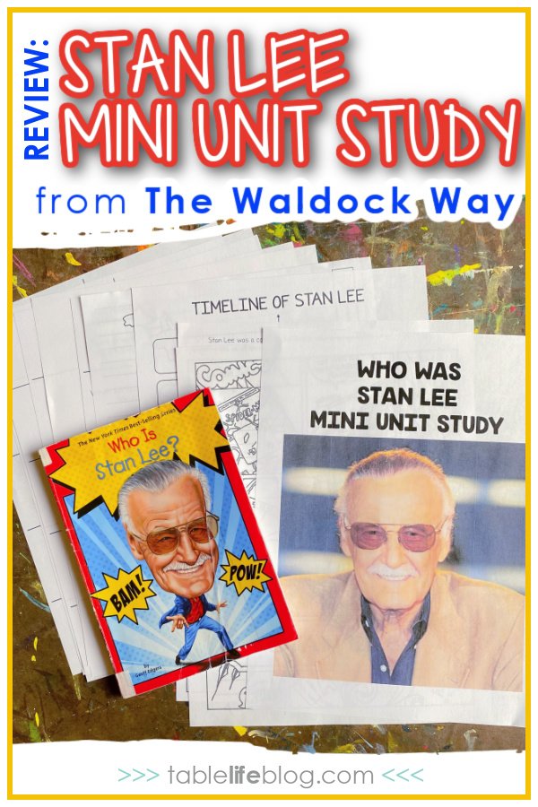 This mini unit study is a great way to explore the life and career of Stan Lee with your kiddos!